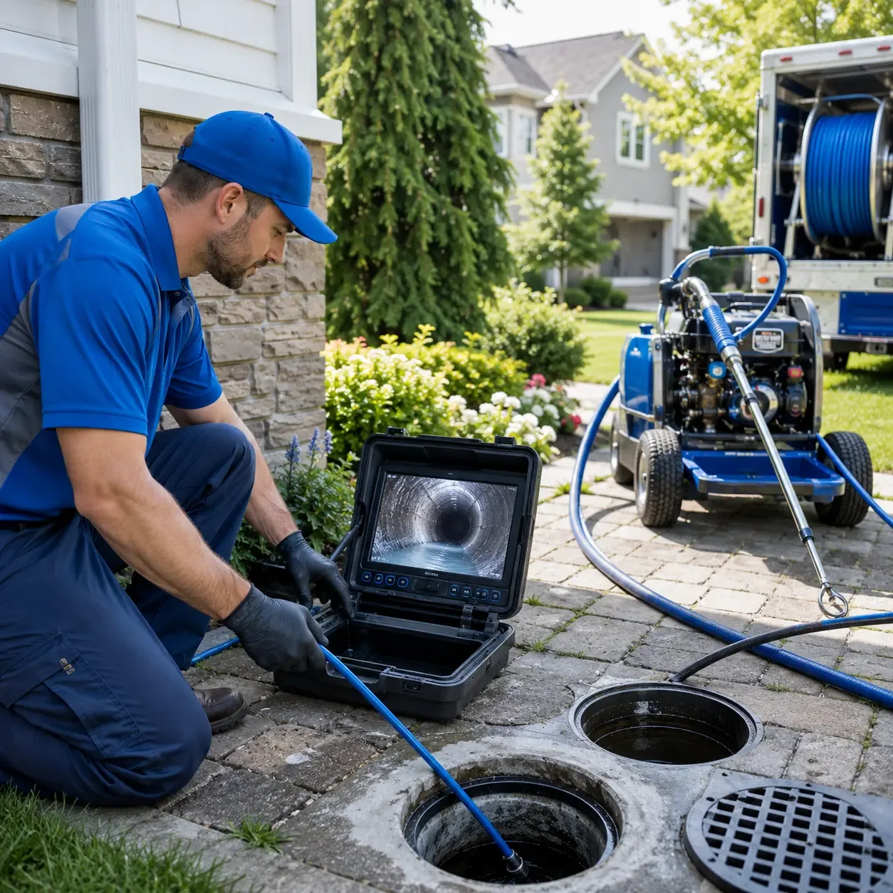 Outdoor drain cleaning professionals serving North Hampton, OH