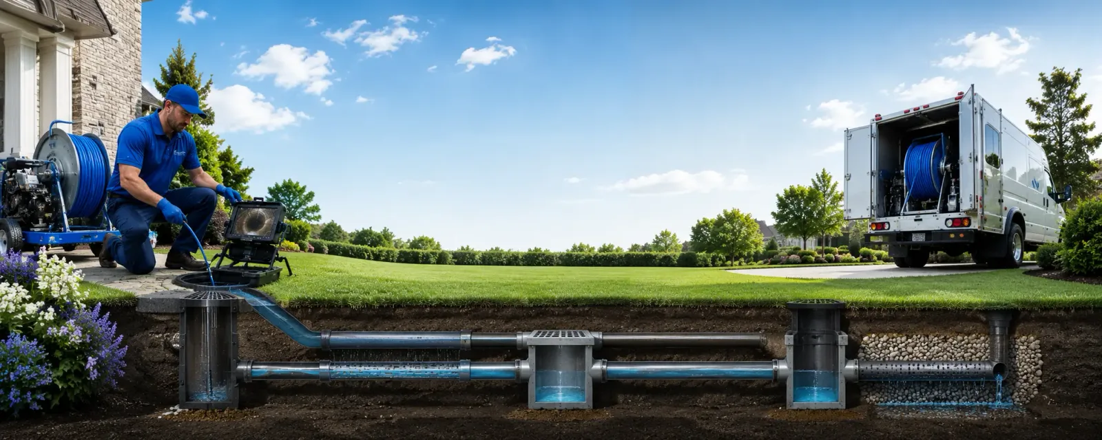Outdoor drain cleaning information for North Hampton, OH